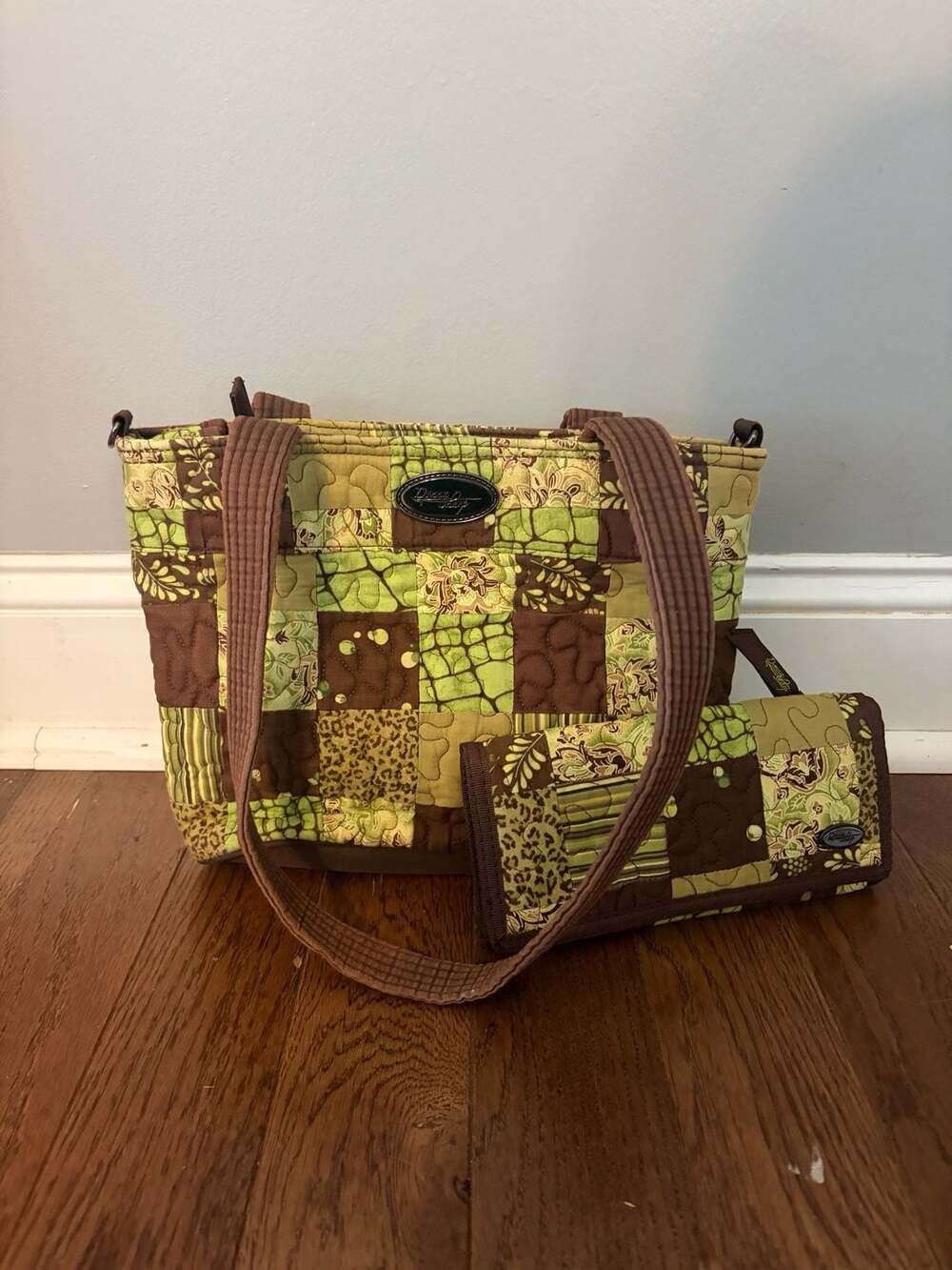 Donna Sharp Quilted Patchwork Shoulder Bag and wallet